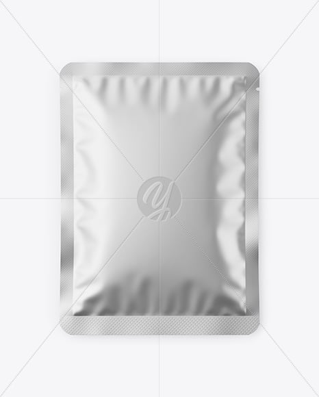 Matte Metallic Sachet Mockup