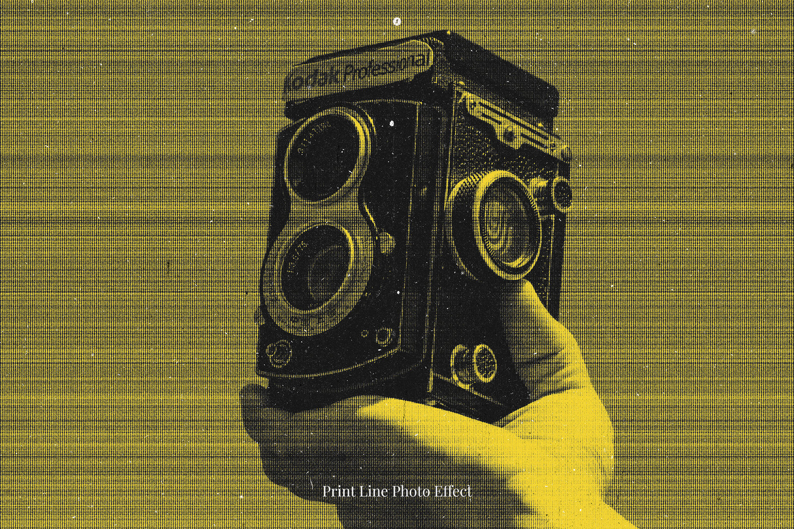 Print Line Photo Effect