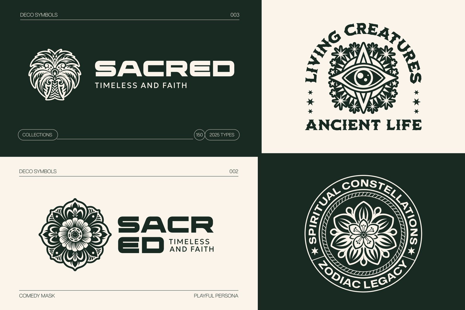 Deco Symbols and Tattoo Art Set