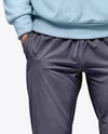 Man Wearing a Sweatshirt and Pants Mockup