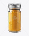 Glass Spice Jar with Turmeric Mockup