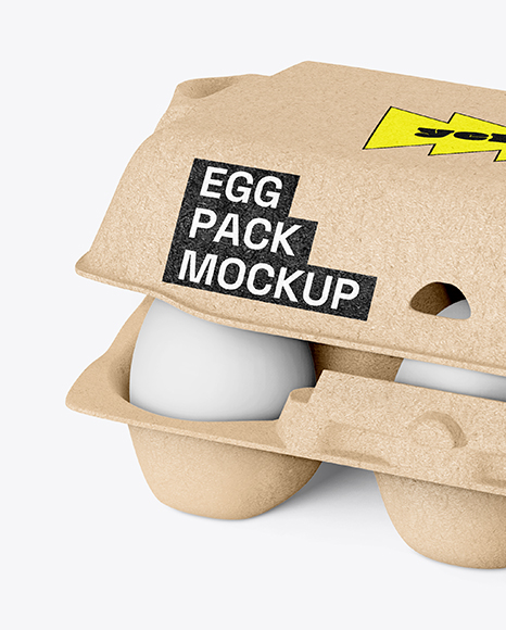 Opened Egg Carton Packaging Mockup