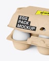 Opened Egg Carton Packaging Mockup