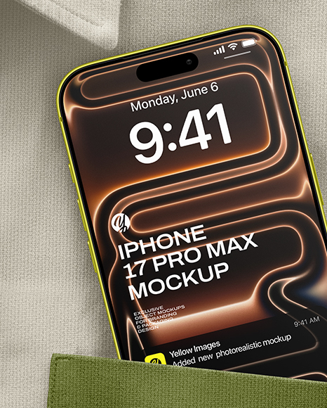 iPhone 17 Pro Max in Pocket Mockup