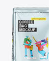 Metallic Coffee Bag Mockup