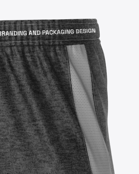 Heather Shorts Mockup - Half Side View