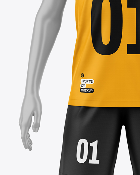 Kids Soccer Kit w/ Mannequin Mockup - Front View