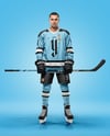 Man Wearing Full Hockey Kit Mockup