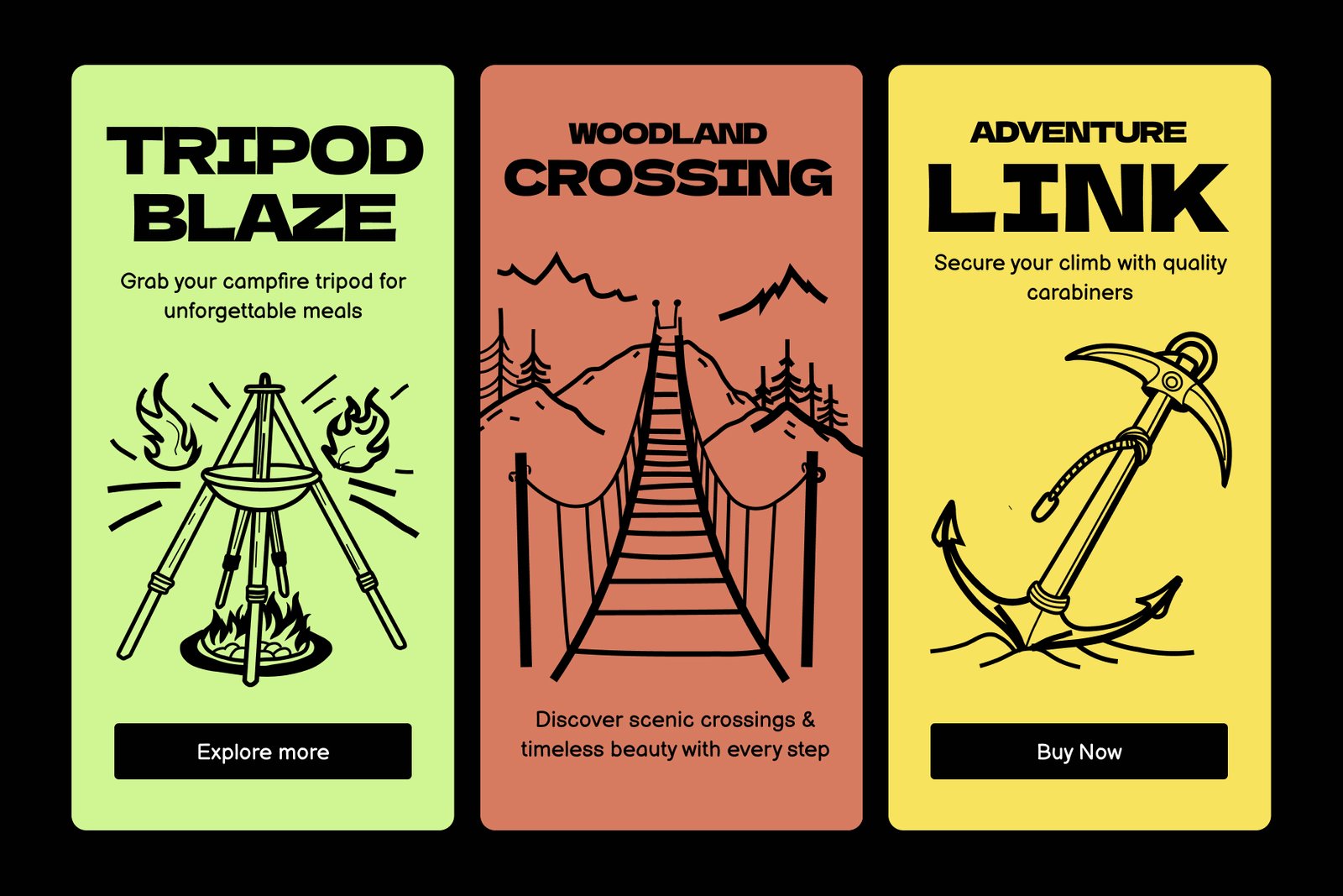 Camping and Hiking Icons