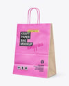 Kraft Paper Bag with Handles Mockup