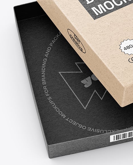 Kraft Paper Sweets Box Mockup