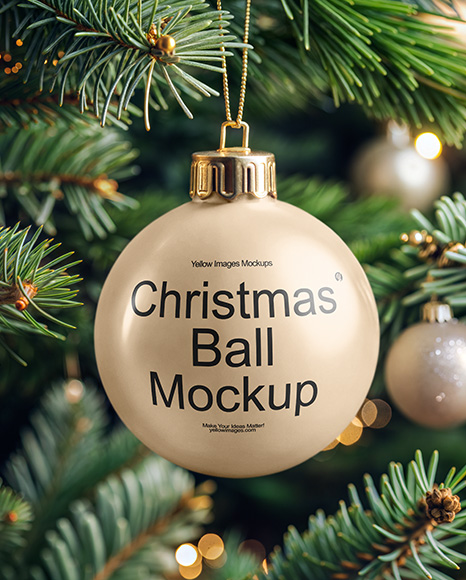 Matte Christmas Ball Mockup - Christmas mockup