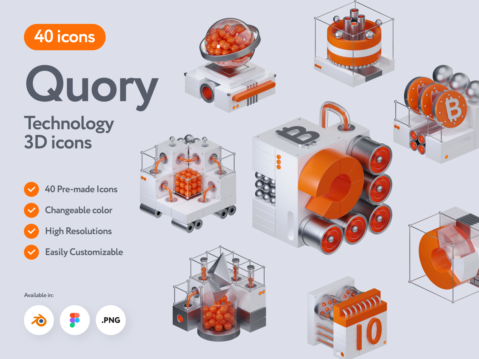 Quory Technology 3D Icons
