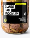 Glass Jar with Clamp Lid Filled Stewed Meat Mockup