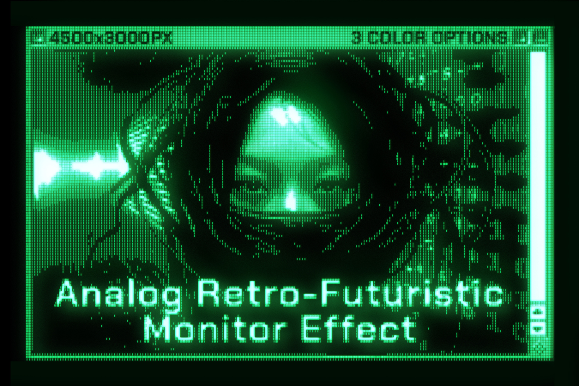 Analog Retro-Futuristic Monitor Effect
