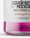 Clear Glass Liquor Bottle Mockup