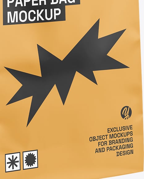 Paper Bag with Cookie Mockup