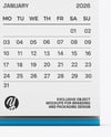 Desk Calendar Mockup – Front View