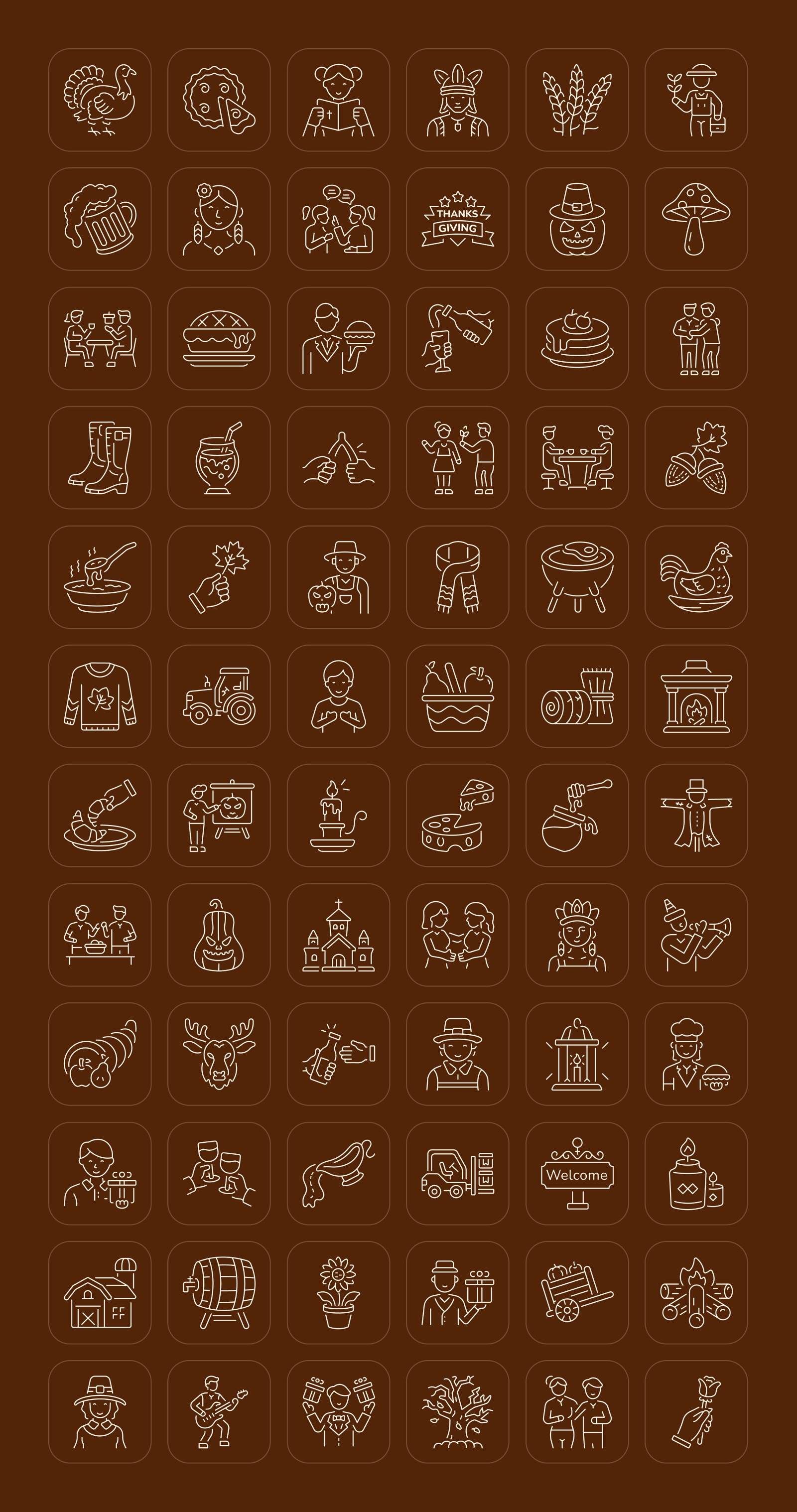 Thanksgiving Icons Collection