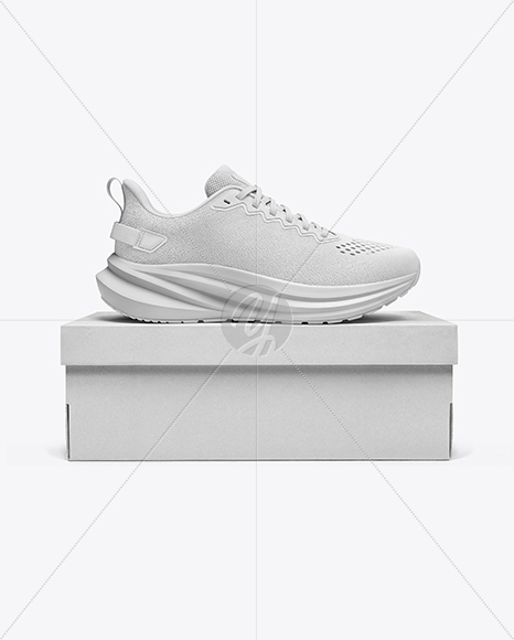 Running Shoe on Box Mockup