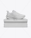 Running Shoe on Box Mockup