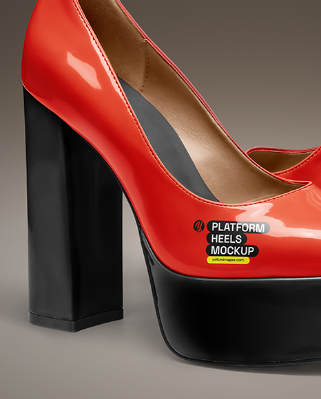 Pair of Platform Heels Mockup