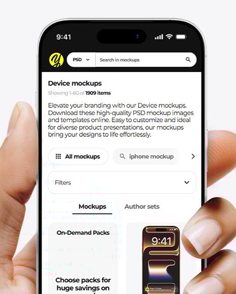 iPhone 17 Pro Max Cosmic Orange in a Hand Mockup
