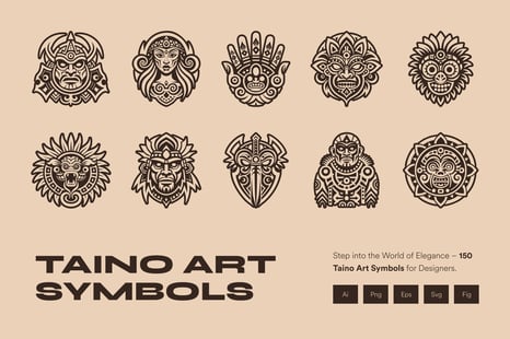 Taino Art and Symbols Set - Taino symbols