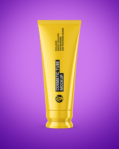 Glossy Cosmetic Tube Mockup
