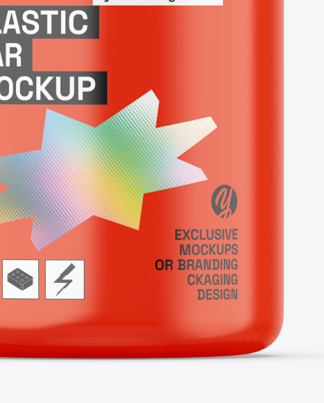 Glossy Protein Jar Mockup