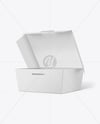 Opened Paper Food Box Mockup