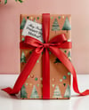 Christmas Gift Box with Holy Leaf Mockup