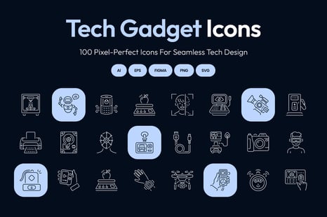 Tech Gadget Icon Set