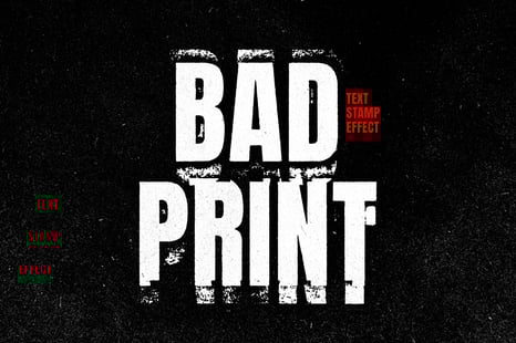 Bad Ink Print Text Effect - Text effect photoshop
