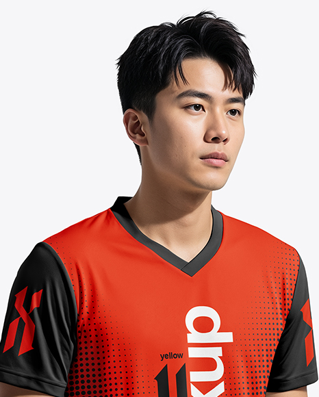 Man Wearing Table Tennis Uniform Mockup