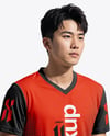 Man Wearing Table Tennis Uniform Mockup