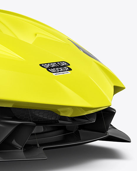 Sport Car Mockup - Front Half Side View