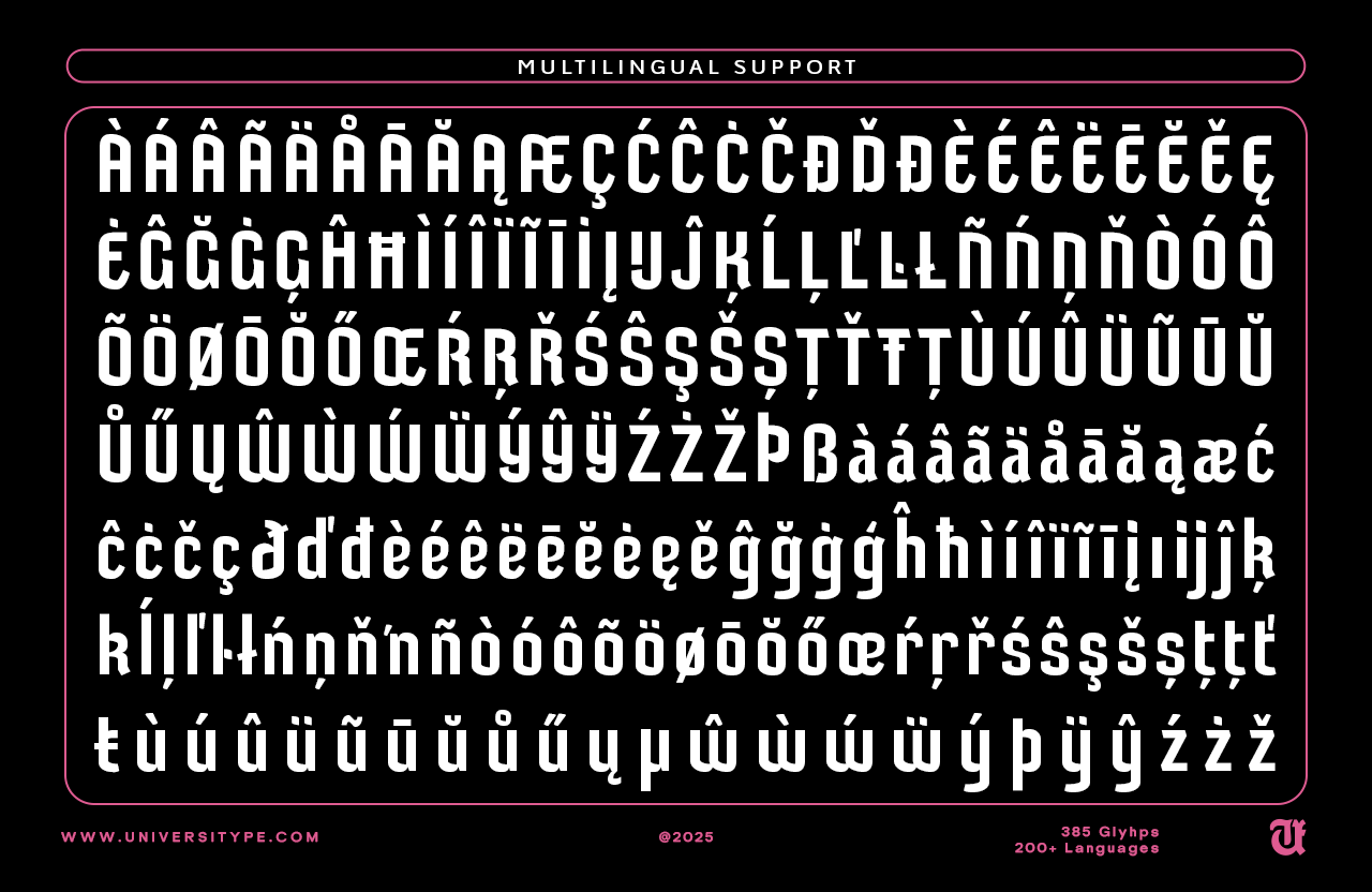 UT Rosantura - A Unique Display Font