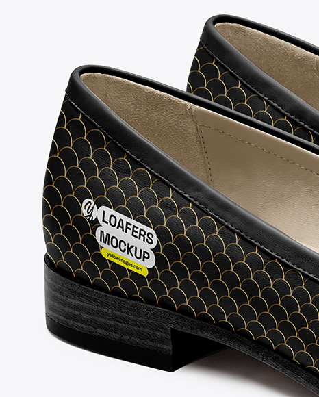 Pair of Women's Leather Loafers Mockup