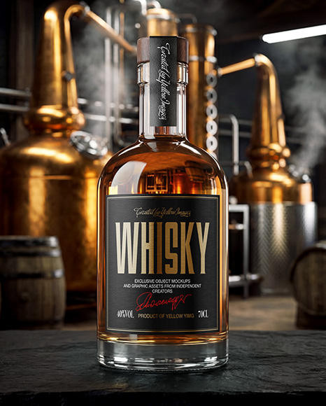 Whiskey Bottle Mockup