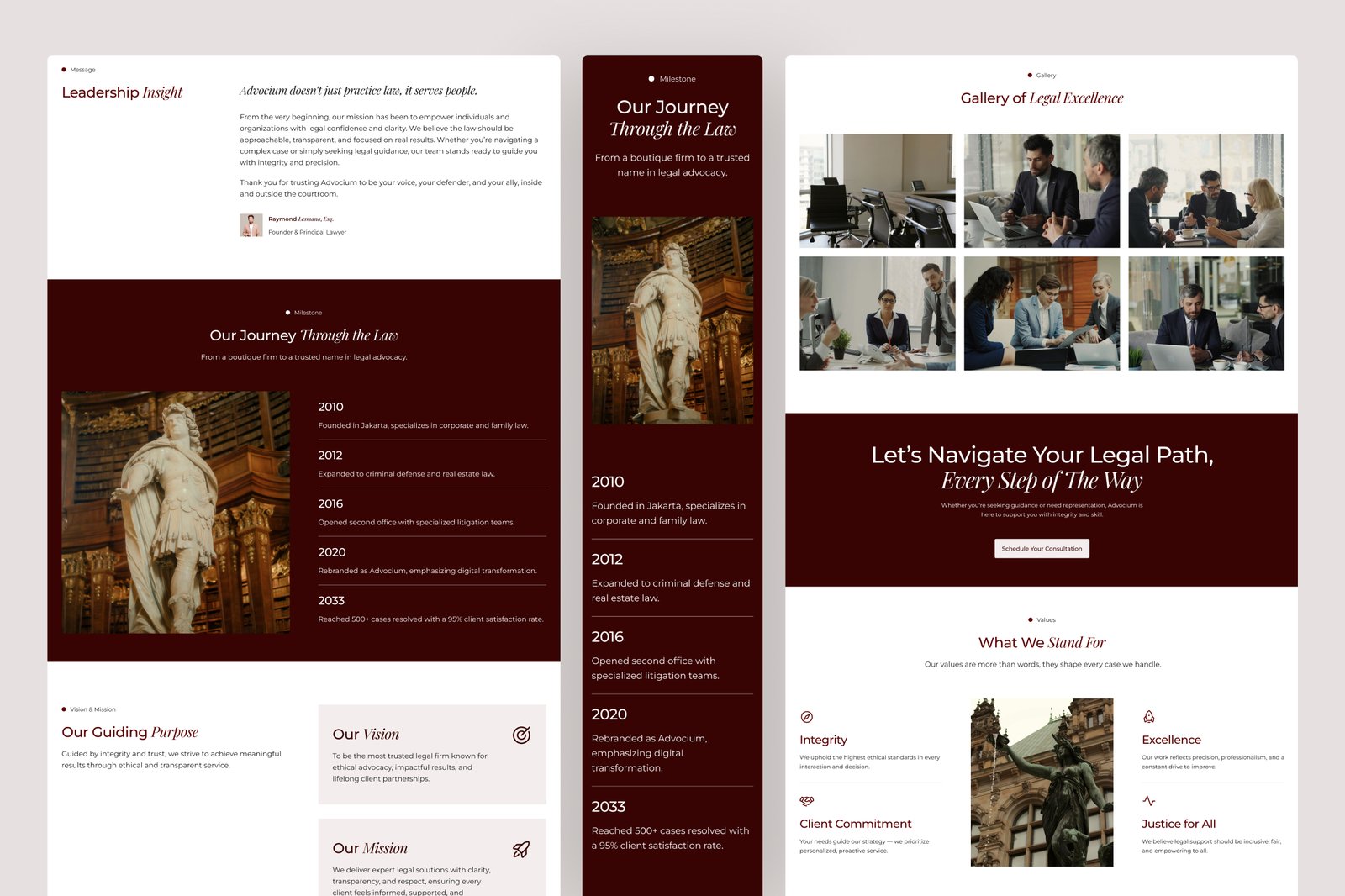 Advocium – Law Firm Website UI Figma Template