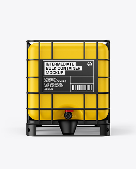 Intermediate Bulk Container (IBC) Mockup - Front View