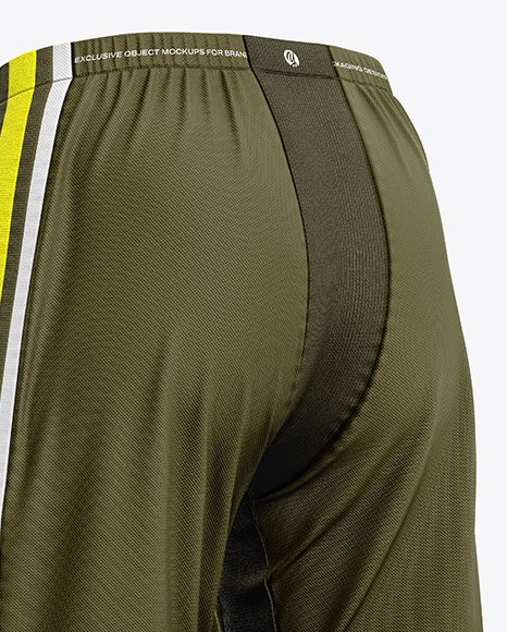 Shell Shorts Mockup - Back Half Side View