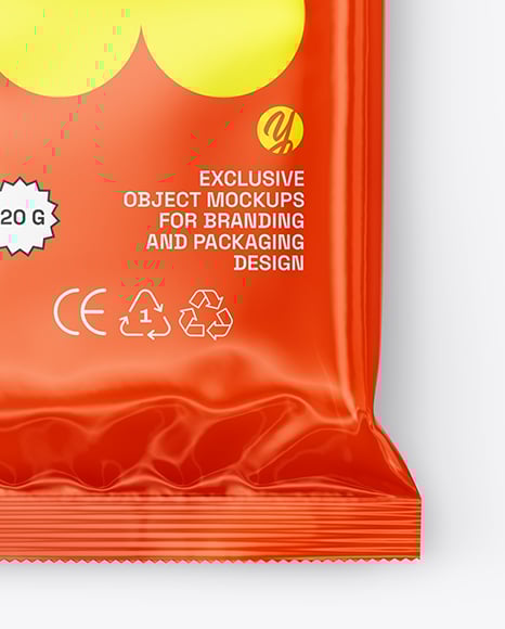 Glossy Snack Package Mockup