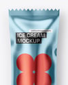Glossy Metallic Ice Cream Package Mockup
