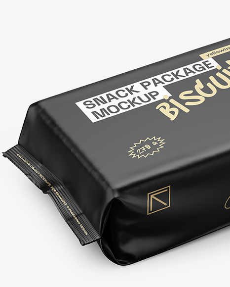Matte Snack Pack Mockup - Half Side View