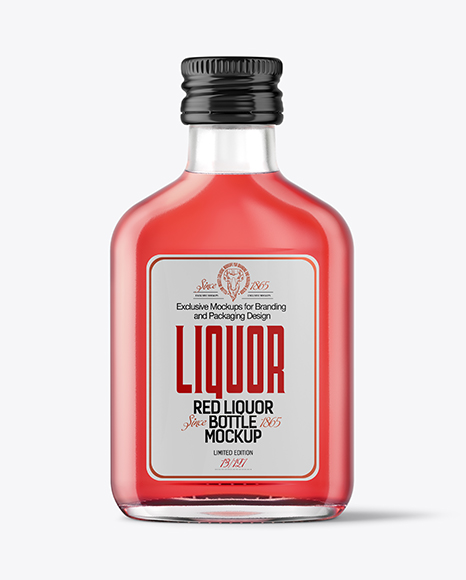Clear Glass Liquor Bottle Mockup - Mockup shots