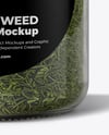 Plastic Jar with Dill Weed Spice Mockup