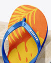 Flip Flops With Box Mockup