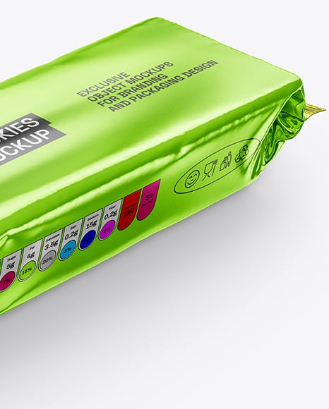 Metallic Flow-Pack Mockup